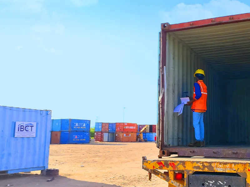 Empty container depot in Tuticorin